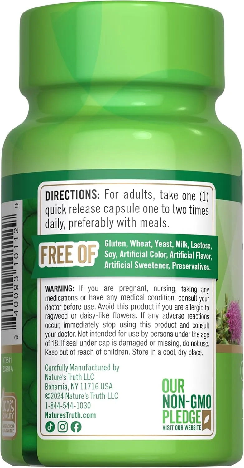 NATURE'S TRUTH - Nature's Truth Milk Thistle 1000Mg. 100 Capsulas - The Red Vitamin MX - Suplementos Alimenticios - {{ shop.shopifyCountryName }}