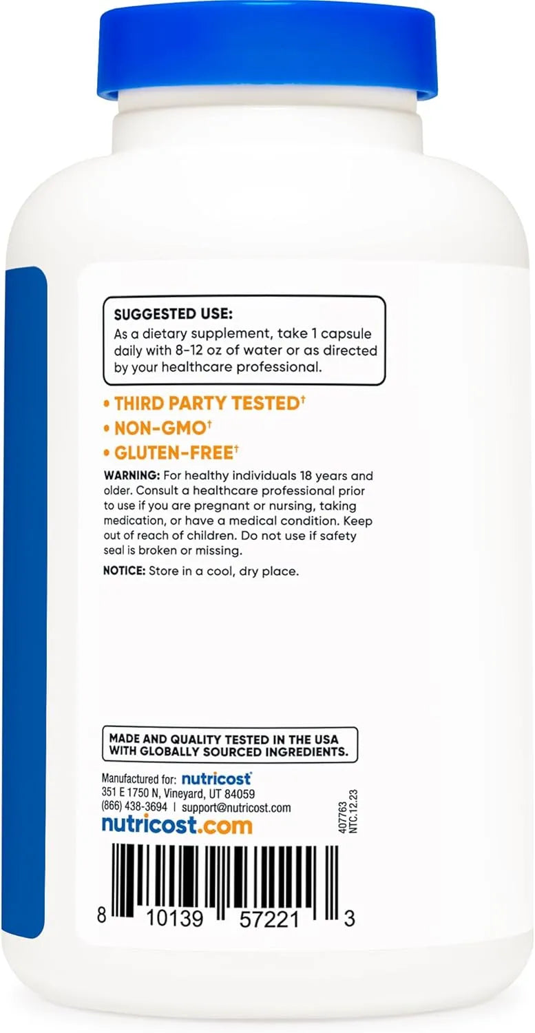NUTRICOST - Nutricost L-Ornithine 500Mg. 180 Capsulas - The Red Vitamin MX - Suplementos Alimenticios - {{ shop.shopifyCountryName }}