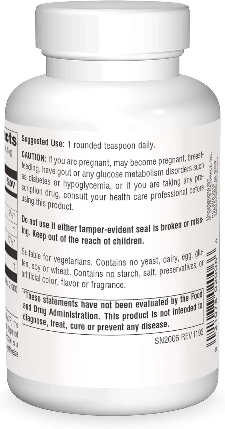 SOURCE NATURALS - Source Naturals D-Ribose Powder 100Gr. - The Red Vitamin MX - Suplementos Alimenticios - {{ shop.shopifyCountryName }}