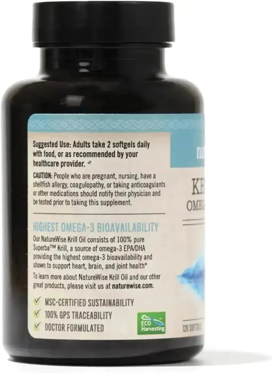 NATUREWISE - NatureWise Antarctic Krill Oil 1000Mg. 120 Capsulas Blandas - The Red Vitamin MX - Suplementos Alimenticios - {{ shop.shopifyCountryName }}