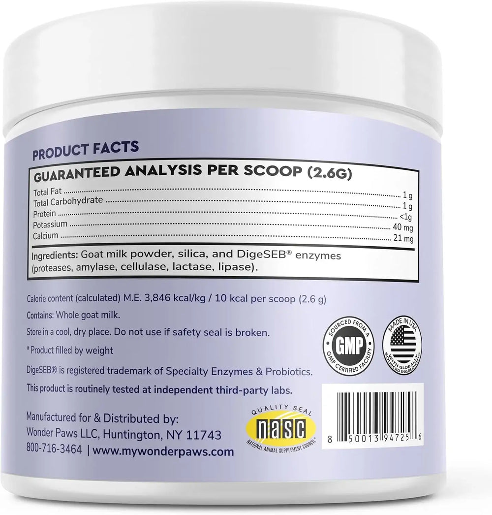 WONDER PAWS - WONDER PAWS Premium Goat Milk Powder for Dogs 234Gr. - The Red Vitamin MX - Sustitutos De Leche Para Perros - {{ shop.shopifyCountryName }}