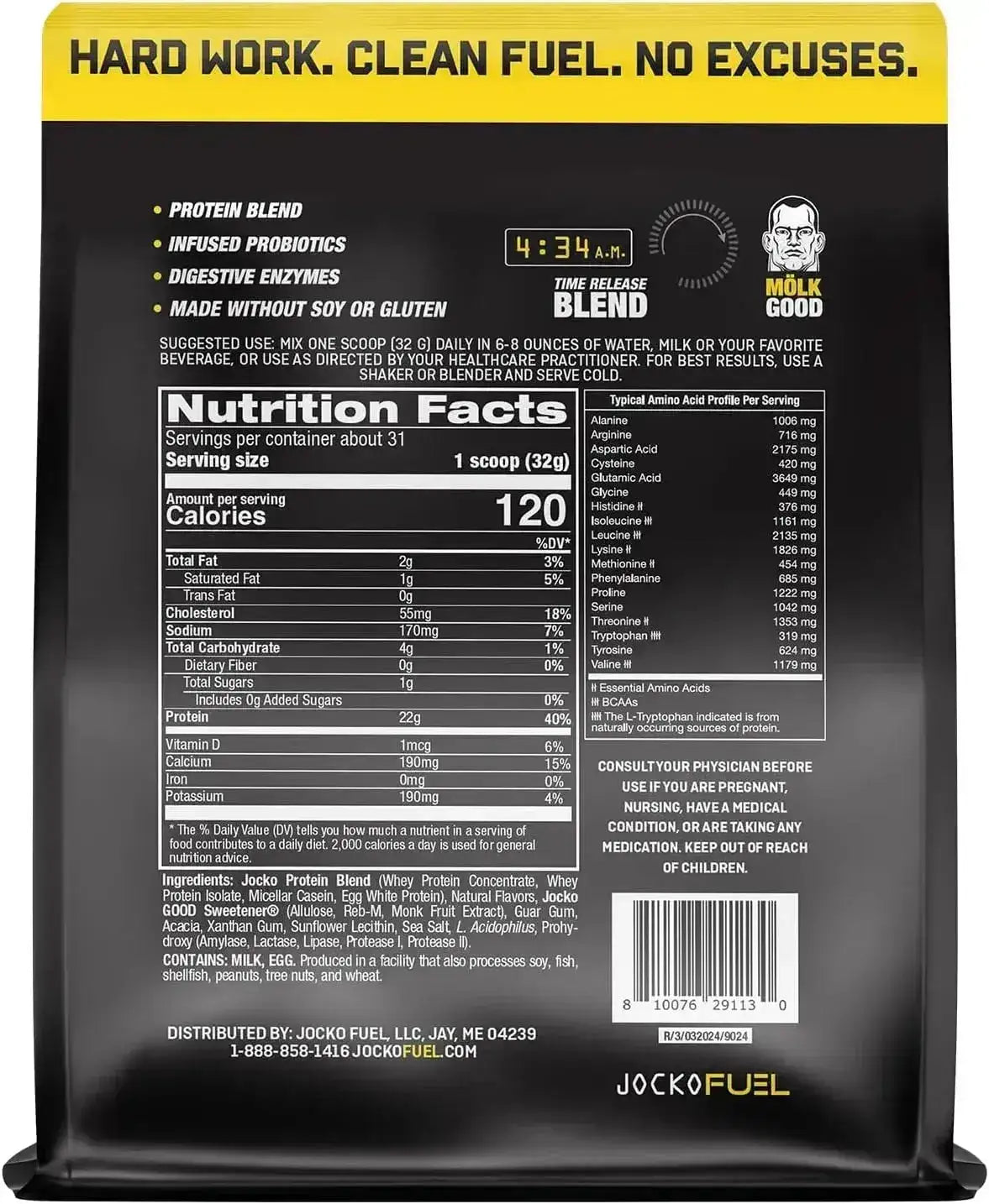 JOCKO FUEL - Jocko Mölk Whey Protein Powder Sugar Free 31 Servicios Banana Cream 992Gr. - The Red Vitamin MX - Suplementos Alimenticios - {{ shop.shopifyCountryName }}
