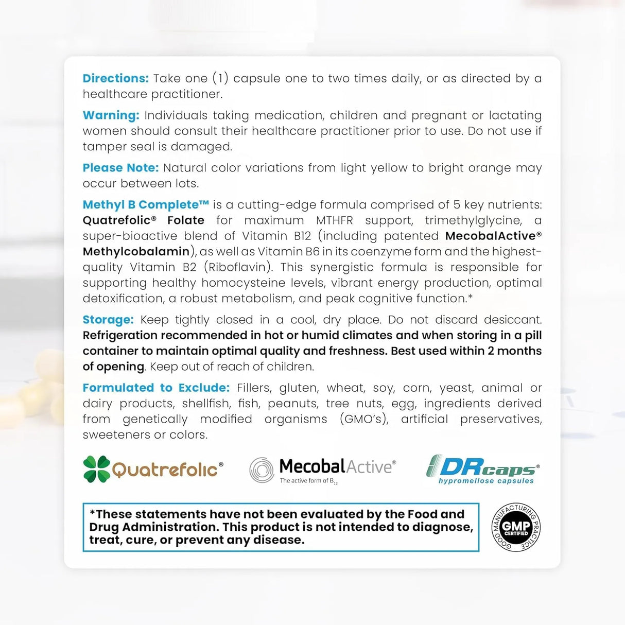 PURE THERAPRO RX - Pure TheraPro Rx Methylated B Complex 60 Capsulas - The Red Vitamin MX - Suplementos Alimenticios - {{ shop.shopifyCountryName }}