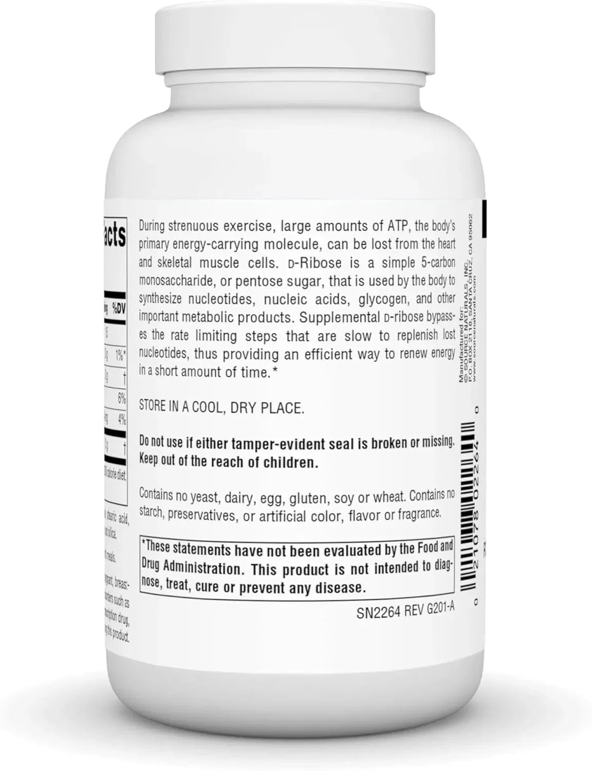 SOURCE NATURALS - Source Naturals D-Ribose 1000Mg. 120 Tabletas - The Red Vitamin MX - Suplementos Alimenticios - {{ shop.shopifyCountryName }}