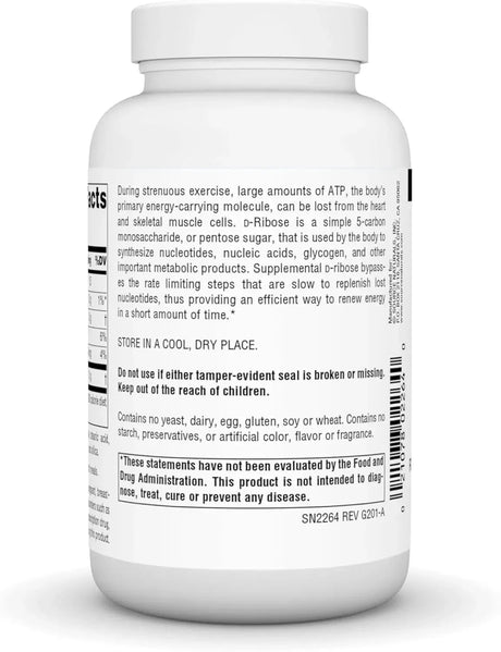 SOURCE NATURALS - Source Naturals D-Ribose 1000Mg. 120 Tabletas - The Red Vitamin MX - Suplementos Alimenticios - {{ shop.shopifyCountryName }}