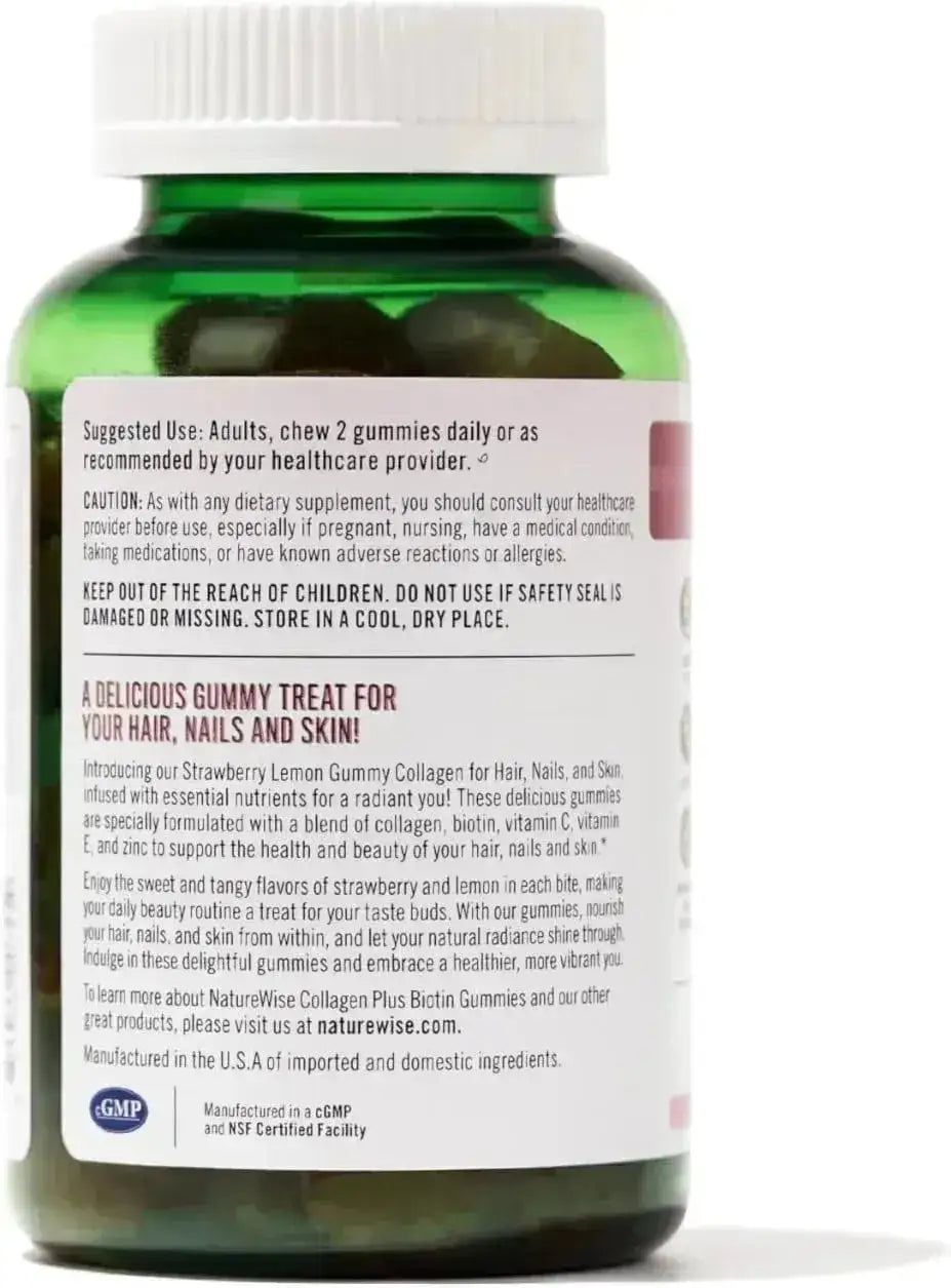 NATUREWISE - NatureWise Collagen Gummies Strawberry Lemon Flavor 60 Gomitas - The Red Vitamin MX - Suplementos Alimenticios - {{ shop.shopifyCountryName }}