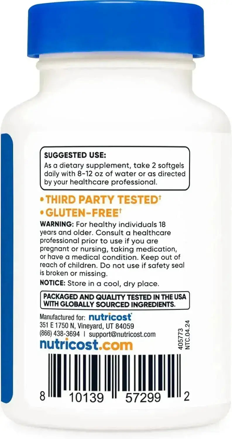 NUTRICOST - Nutricost Krill Oil 1000Mg. 60 Capsulas Blandas - The Red Vitamin MX - Suplementos Alimenticios - {{ shop.shopifyCountryName }}