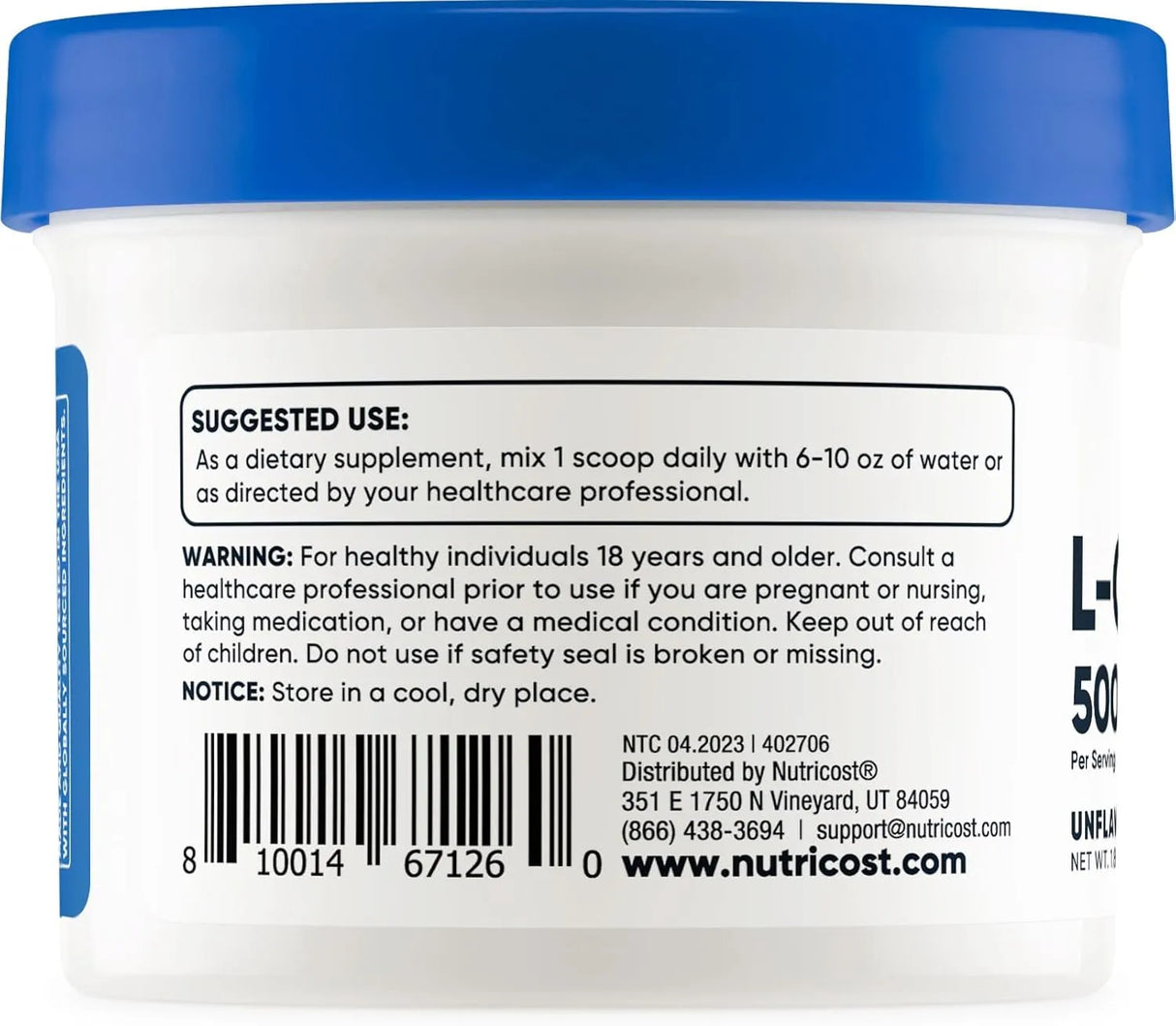 NUTRICOST - Nutricost L-Carnosine Powder 100 Servicios 50Gr. - The Red Vitamin MX - Suplementos Alimenticios - {{ shop.shopifyCountryName }}
