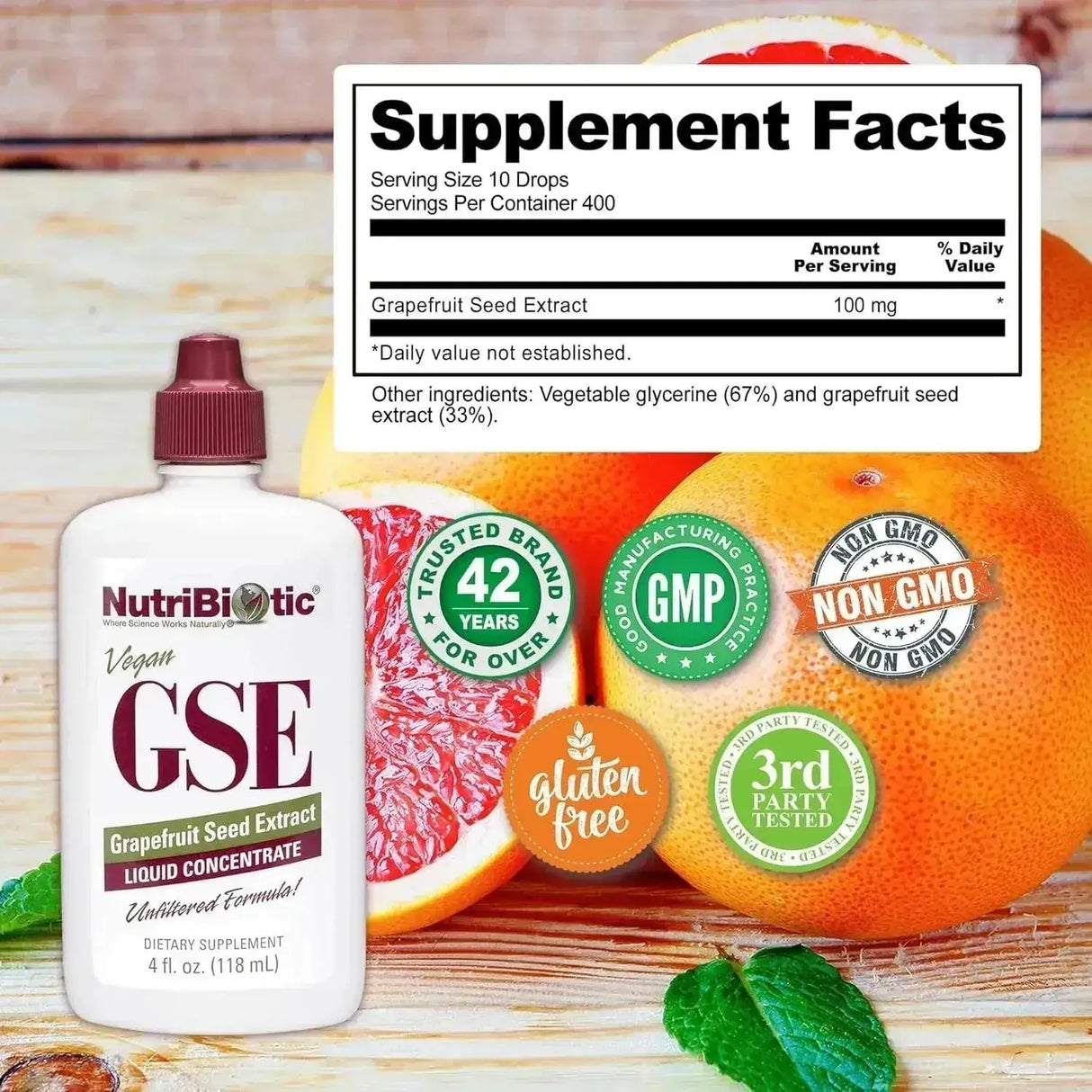 NUTRIBIOTIC - NutriBiotic GSE Grapefruit Seed Extract 4 Fl.Oz. - The Red Vitamin MX - Suplementos Alimenticios - {{ shop.shopifyCountryName }}