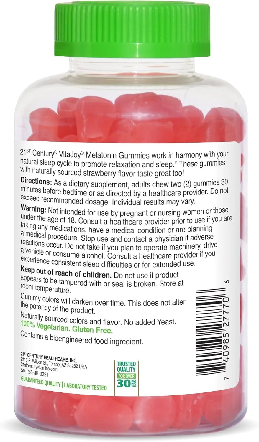 21ST CENTURY - 21st Century Vitajoy Melatonin Gummies 5Mg. 120 Gomitas - The Red Vitamin MX - Suplementos Alimenticios - {{ shop.shopifyCountryName }}