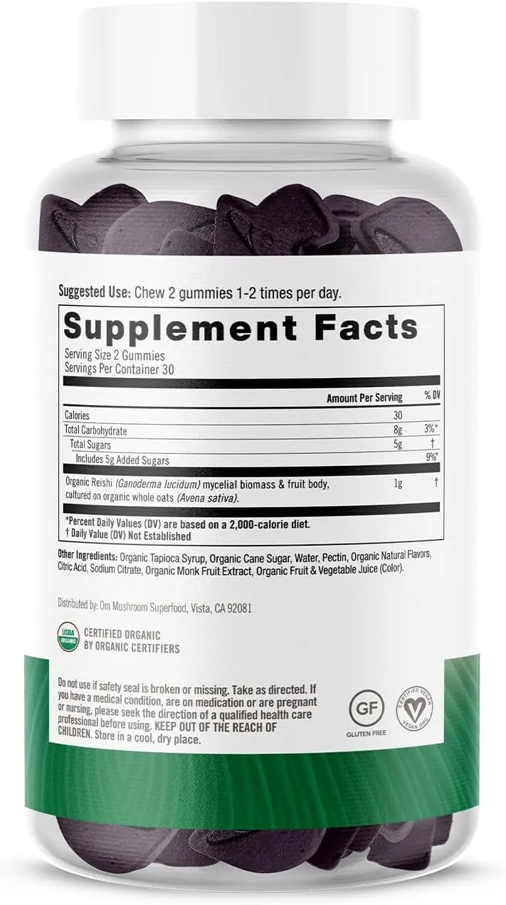 OM - OM Mushroom Superfood Reishi Gummies 60 Gomitas - The Red Vitamin MX - Suplementos Alimenticios - {{ shop.shopifyCountryName }}