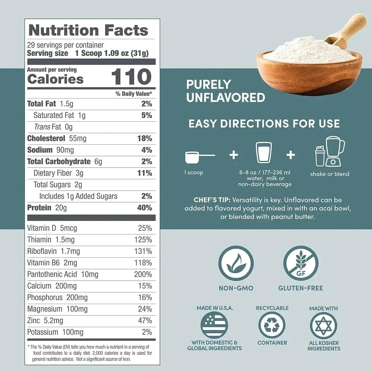 DESIGNER WELLNESS - Designer Wellness Designer Whey Natural Whey Protein Powder Purely Unflavored 908Gr. - The Red Vitamin MX - Suplementos Alimenticios - {{ shop.shopifyCountryName }}