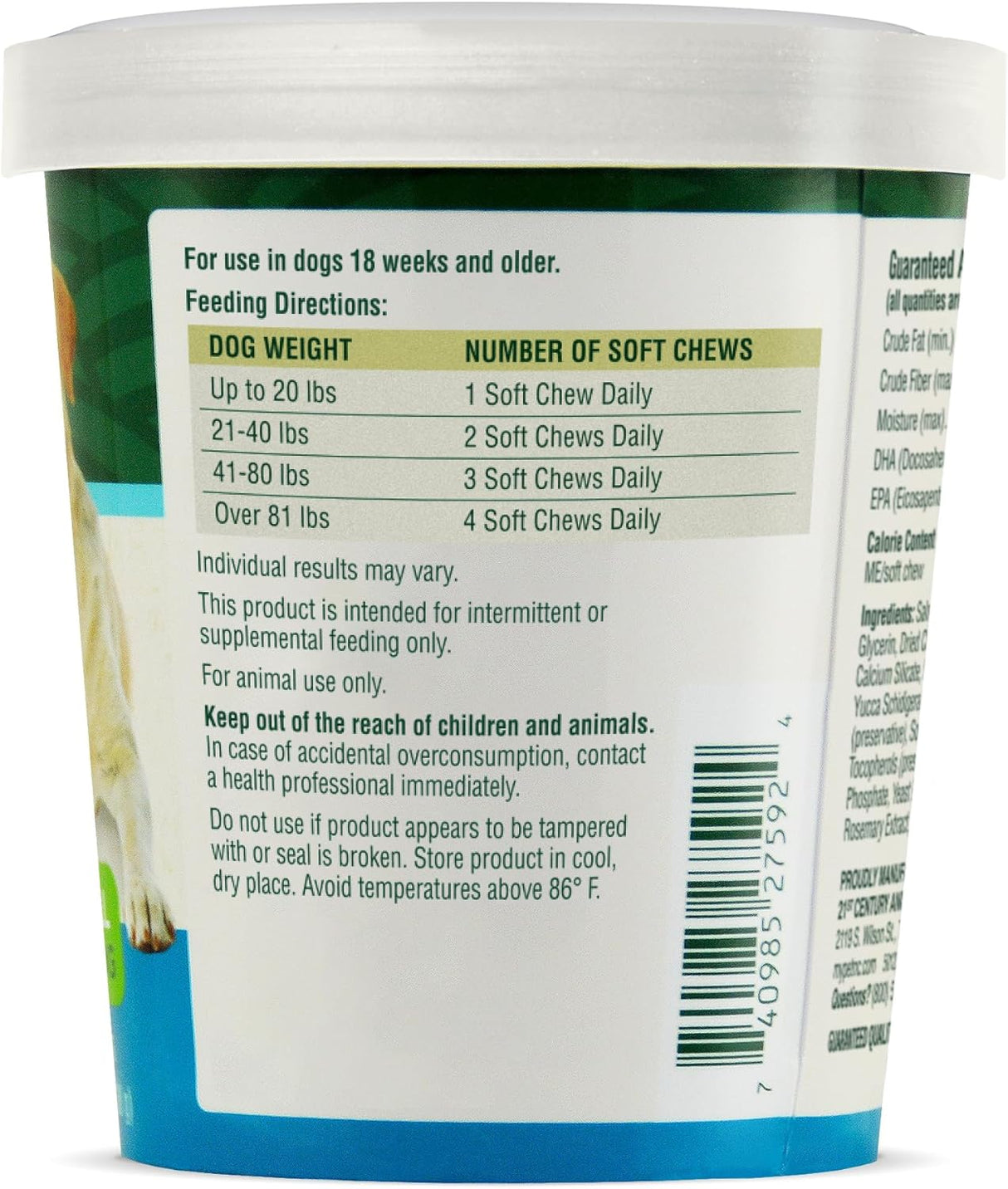 PetNC Natural Care Dog Skin and Coat 60 Masticables