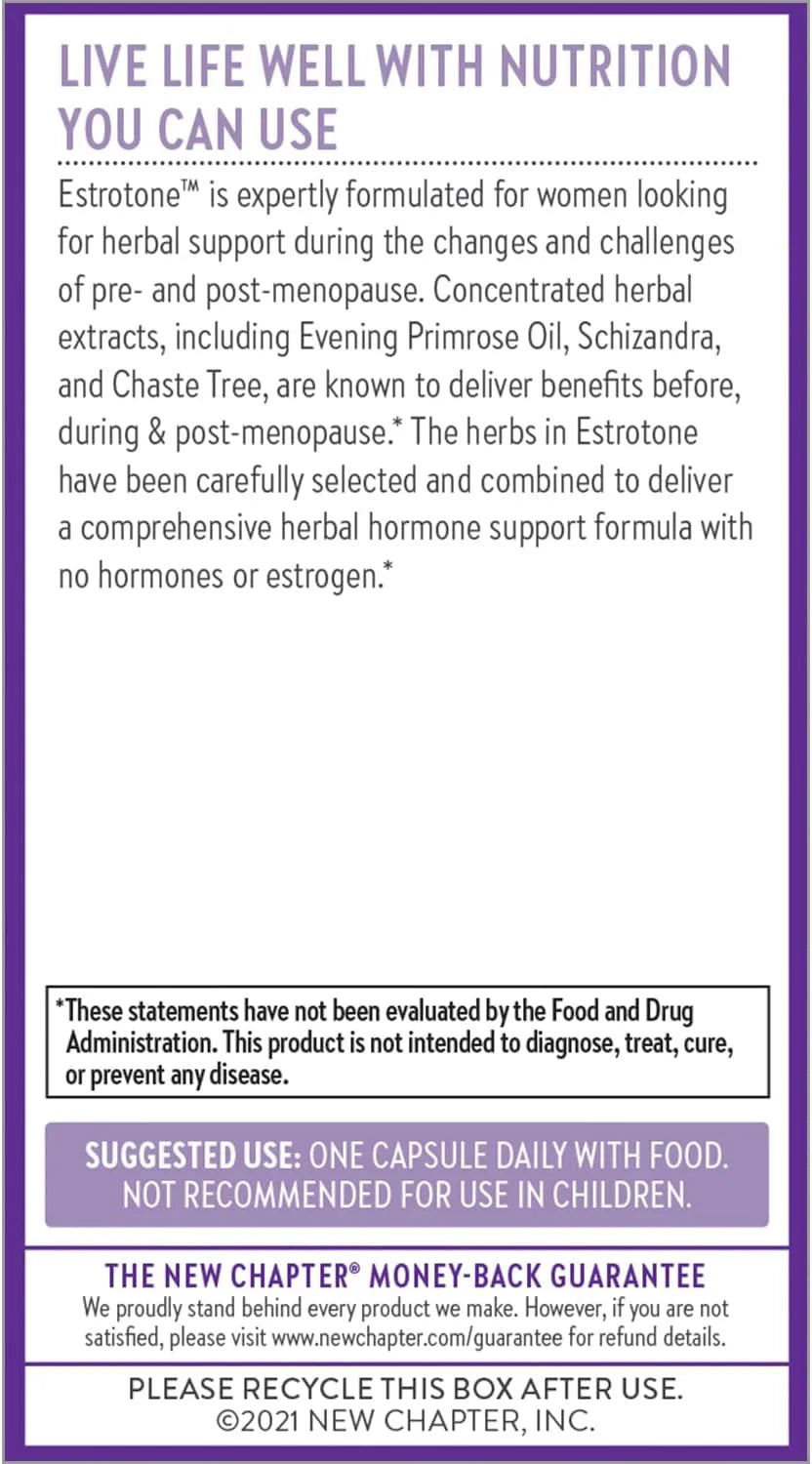 NEW CHAPTER - New Chapter Estrotone Peri-Menopause Supplement 30 Capsulas - The Red Vitamin MX - Suplementos Alimenticios - {{ shop.shopifyCountryName }}