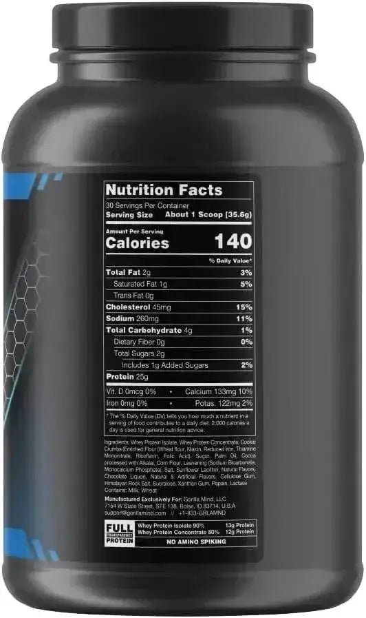 GORILLA MODE - Gorilla Mode Premium Whey Protein Cookies and Cream 1068Gr. - The Red Vitamin MX - Suplementos Alimenticios - {{ shop.shopifyCountryName }}