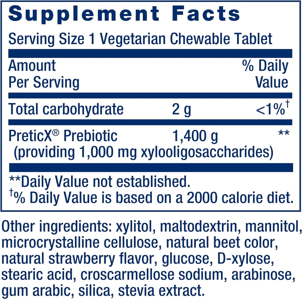 LIFE EXTENSION - Life Extension FLORASSIST Prebiotic Chewable Strawberry 60 Tabletas - The Red Vitamin MX - Suplementos Alimenticios - {{ shop.shopifyCountryName }}