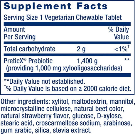 LIFE EXTENSION - Life Extension FLORASSIST Prebiotic Chewable Strawberry 60 Tabletas - The Red Vitamin MX - Suplementos Alimenticios - {{ shop.shopifyCountryName }}