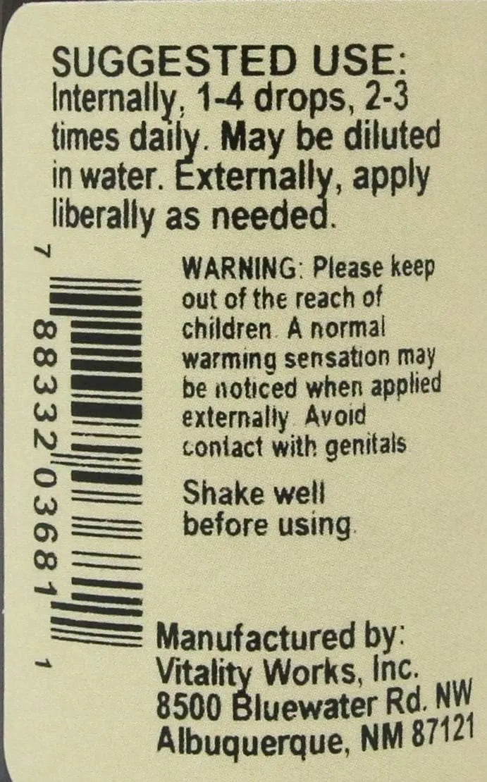 VITALITY WORKS - Vitality Works Oregano Oil 30Ml. - The Red Vitamin MX - Suplementos Alimenticios - {{ shop.shopifyCountryName }}