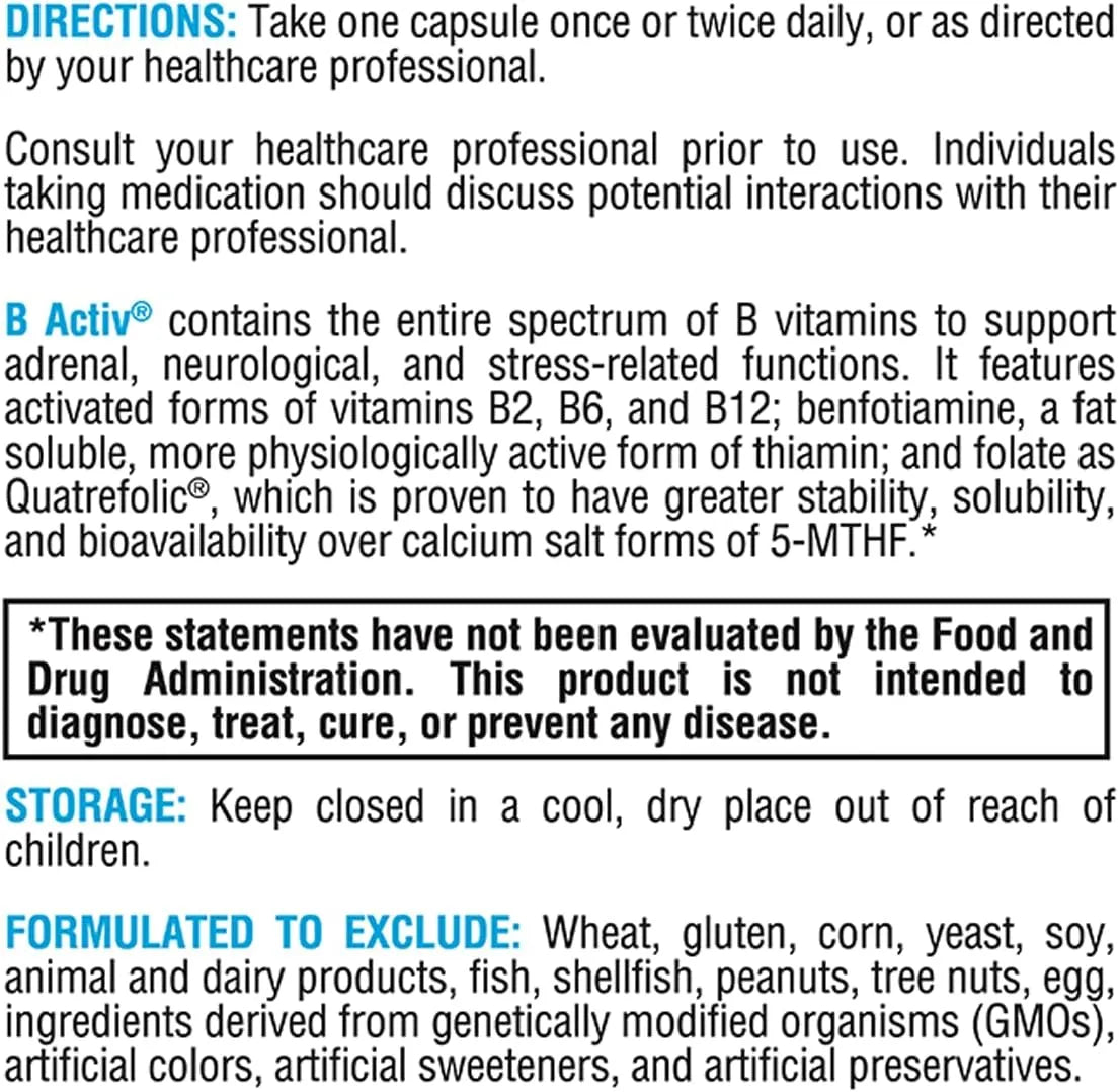 XYMOGEN - XYMOGEN B Activ Vitamin B Complex 90 Capsulas - The Red Vitamin MX - Suplementos Alimenticios - {{ shop.shopifyCountryName }}