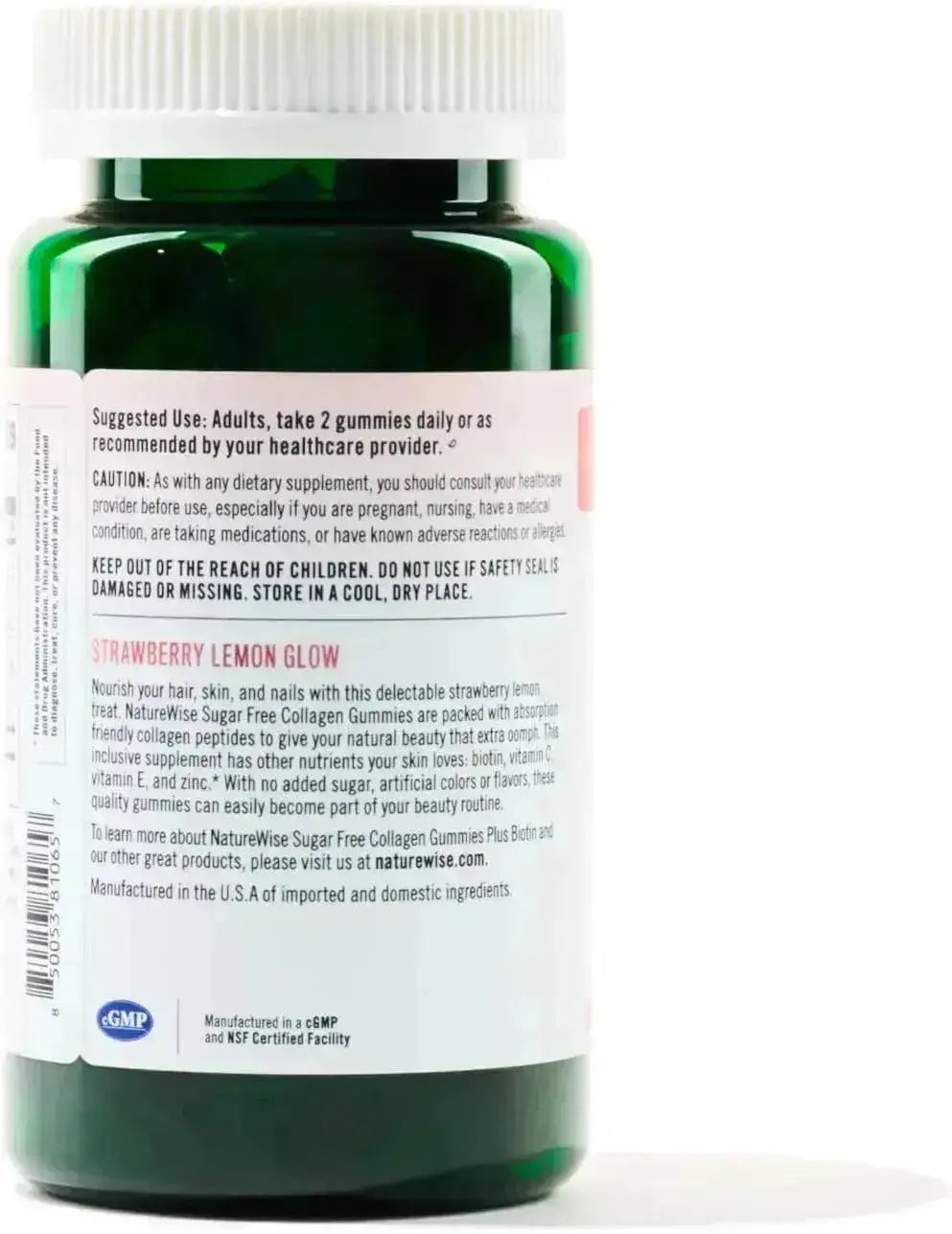 NATUREWISE - NatureWise Sugar-Free Hydrolyzed Collagen Peptide Gummies 60 Gomitas - The Red Vitamin MX - Suplementos Alimenticios - {{ shop.shopifyCountryName }}
