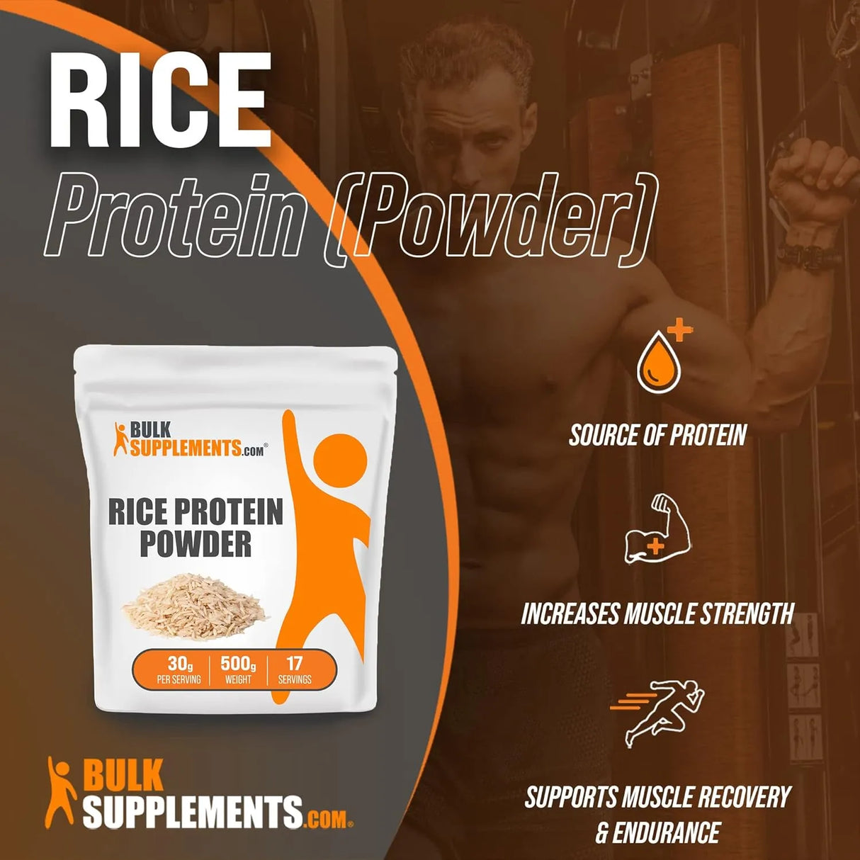 BULK SUPPLEMENTS - Bulk Supplements Organic Rice Protein Powder 500Gr. - The Red Vitamin MX - Suplementos Alimenticios - {{ shop.shopifyCountryName }}