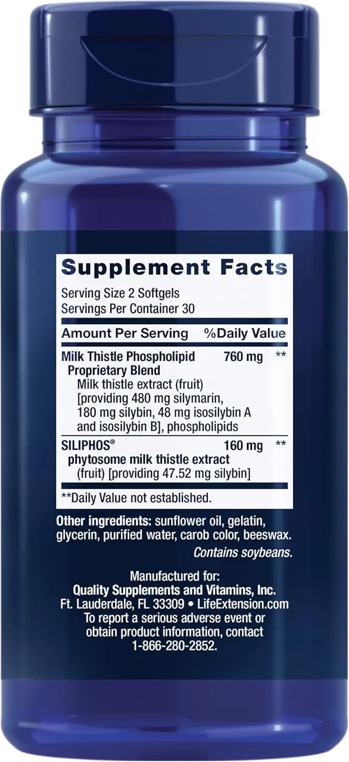 LIFE EXTENSION - Life Extension Advanced Milk Thistle 60 Capsulas - The Red Vitamin MX - Suplementos Alimenticios - {{ shop.shopifyCountryName }}