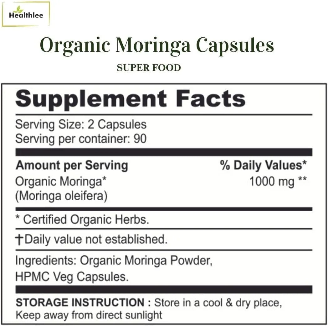 HEALTHLEE - Healthlee Moringa 1000Mg. 180 Capsulas - The Red Vitamin MX - Suplementos Alimenticios - {{ shop.shopifyCountryName }}