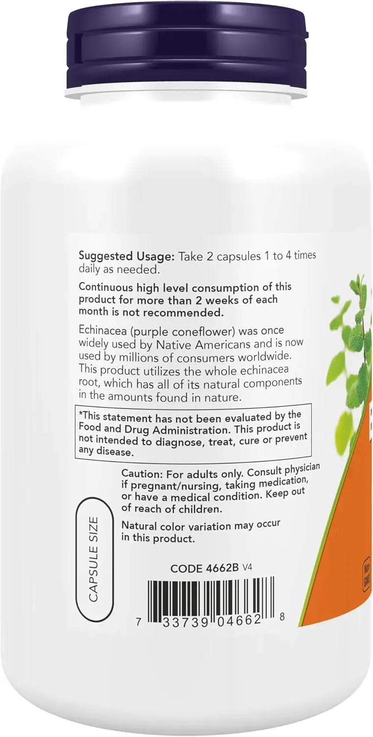 NOW SUPPLEMENTS - NOW Supplements Echinacea 400Mg. 250 Capsulas - The Red Vitamin MX - Suplementos Alimenticios - {{ shop.shopifyCountryName }}