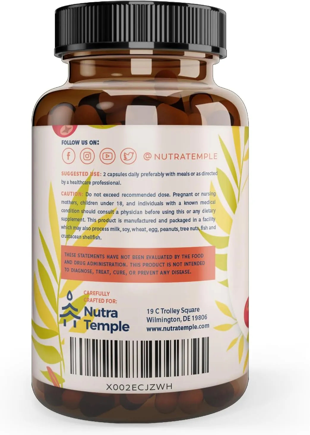 NUTRATEMPLE - NUTRATEMPLE Adrenal Support & Cortisol Manager 60 Capsulas - The Red Vitamin MX - Suplementos Alimenticios - {{ shop.shopifyCountryName }}