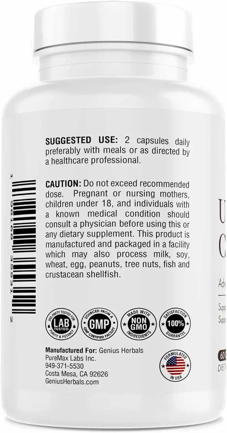 GENIUS HERBALS - Genius Herbals Uric Acid Cleanse Supports Kidney Liver Gallbladder & Urinary Tract Health 60 Capsulas - The Red Vitamin MX - Suplementos Alimenticios - {{ shop.shopifyCountryName }}