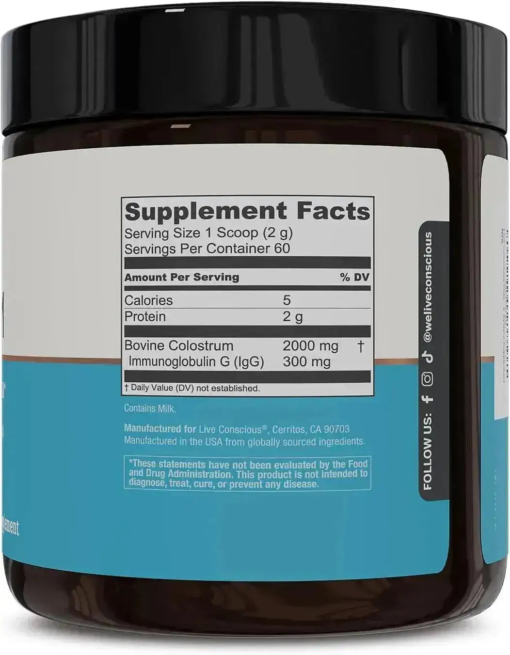 LIVE CONSCIOUS - Live Conscious Colostrum Powder 60 Servicios 120Gr. - The Red Vitamin MX - Suplementos Alimenticios - {{ shop.shopifyCountryName }}