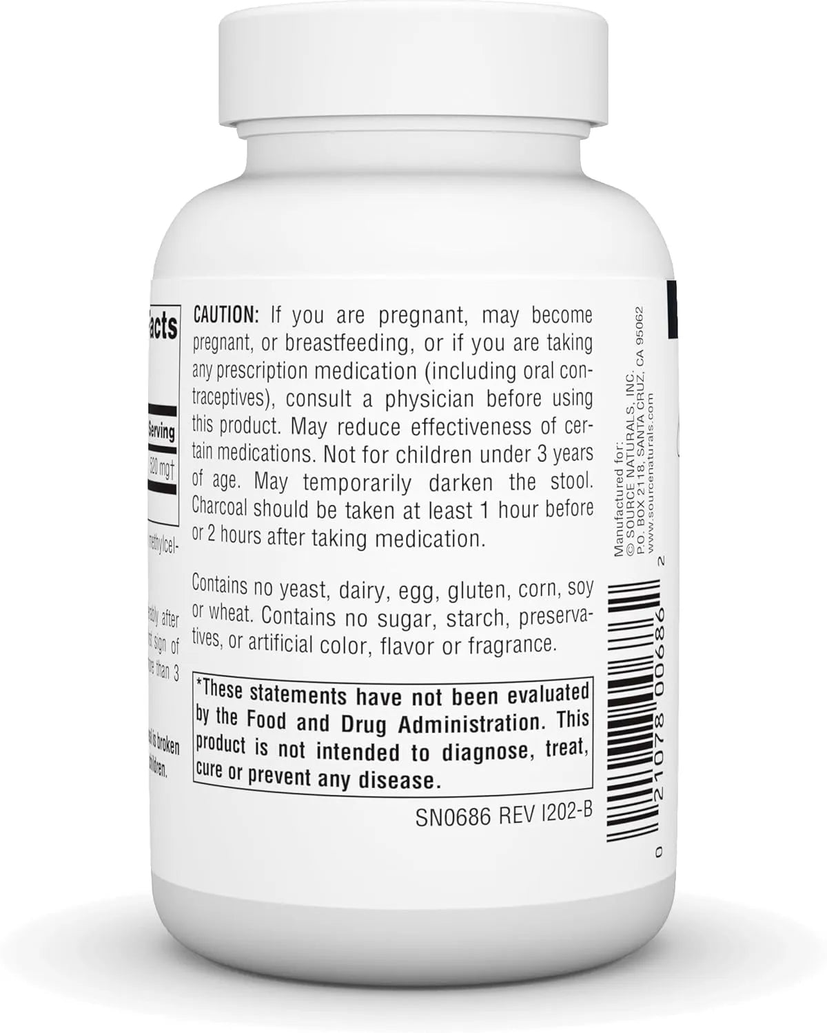 SOURCE NATURALS - Source Naturals Charcoal 260Mg. 100 Capsulas - The Red Vitamin MX - Suplementos Alimenticios - {{ shop.shopifyCountryName }}