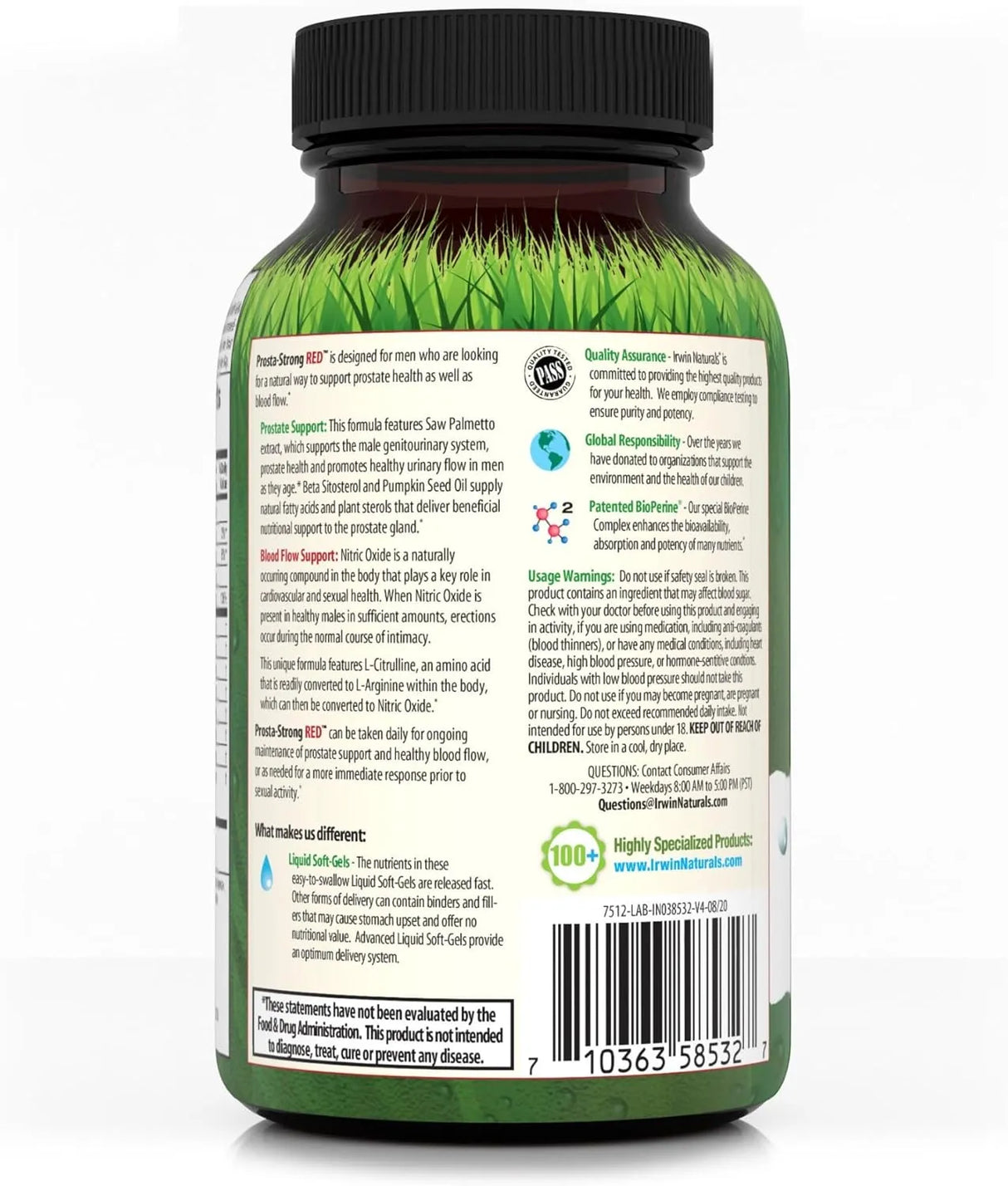 IRWIN NATURALS - Irwin Naturals Prosta-Strong RED with Nitric Oxide Boosters 80 Capsulas Blandas - The Red Vitamin MX - Suplementos Alimenticios - {{ shop.shopifyCountryName }}