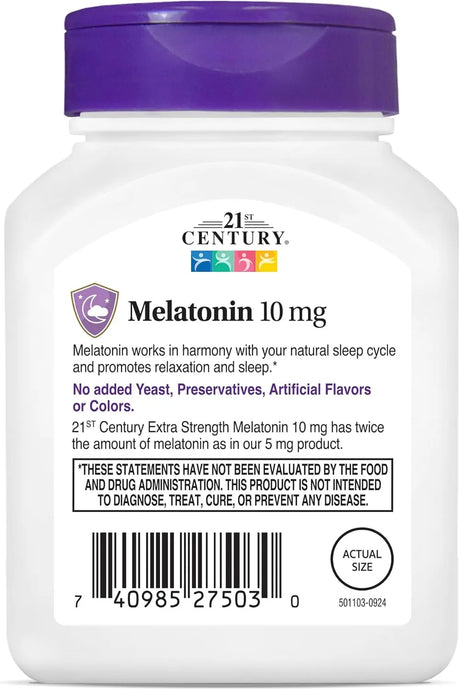 21ST CENTURY - 21st Century Melatonin 10Mg. 120 Tabletas - The Red Vitamin MX - Suplementos Alimenticios - {{ shop.shopifyCountryName }}
