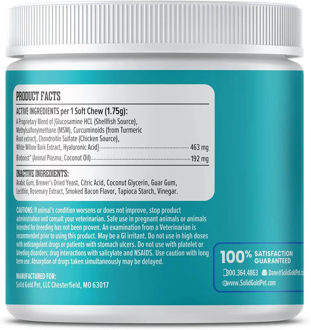 SOLID GOLD - Solid Gold Hip and Joint Supplement for Dogs 120 Masticables - The Red Vitamin MX - Cuidado De Cadera Y Articulaciones Para Perros - {{ shop.shopifyCountryName }}