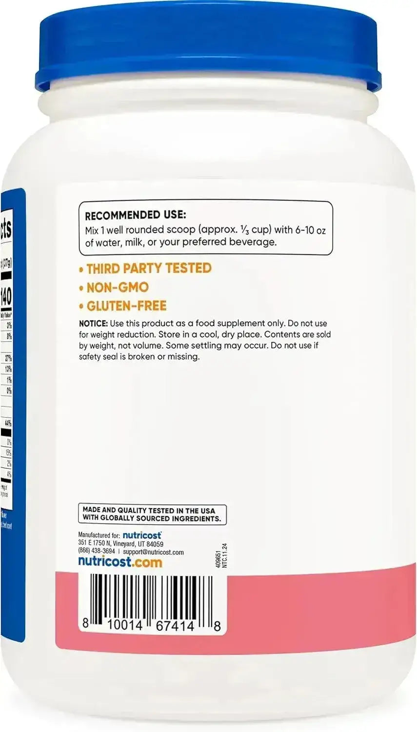 NUTRICOST - Nutricost Whey Protein Concentrate Strawberry Milkshake 25 Servicios 907Gr. - The Red Vitamin MX - Suplementos Alimenticios - {{ shop.shopifyCountryName }}