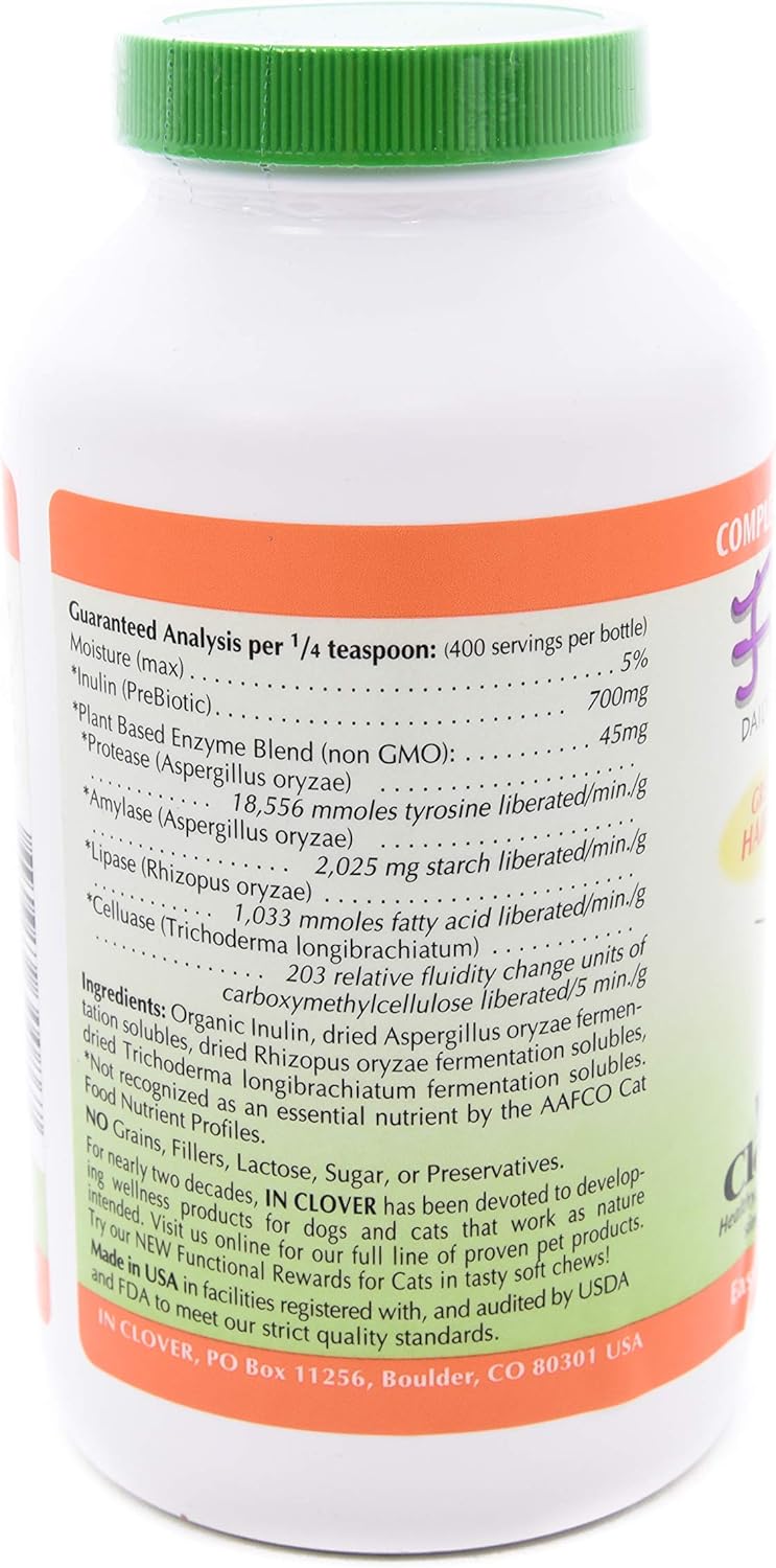 In Clover Fresh Digest Daily Digestive Aid and Immune Support Supplement for Cats 300Gr.