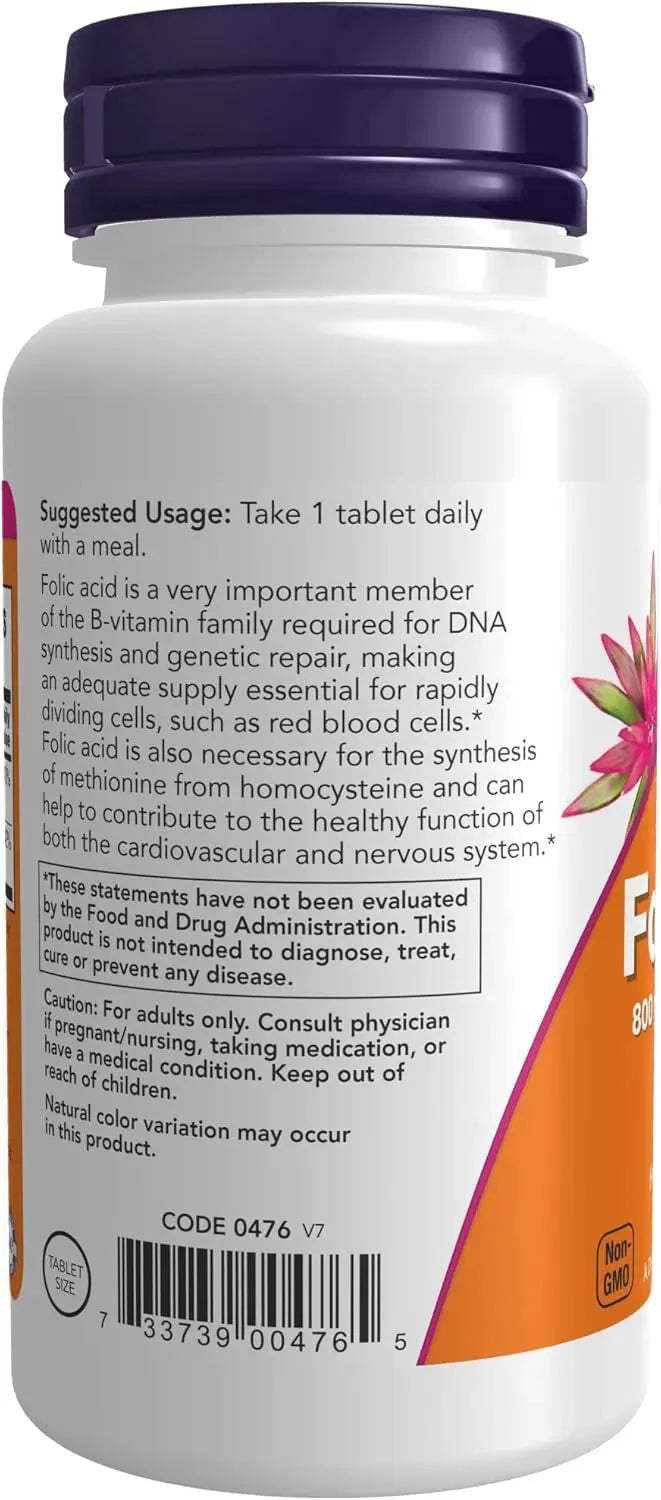 NOW SUPPLEMENTS - Now Supplements Folic Acid 800mcg + B-12 250 Tabletas 2 Pack - The Red Vitamin MX - Suplementos Alimenticios - {{ shop.shopifyCountryName }}