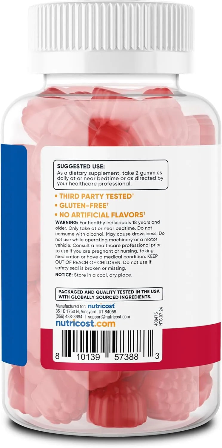 NUTRICOST - Nutricost Melatonin Gummies 20Mg. Strawberry Flavored 180 Gomitas - The Red Vitamin MX - Suplementos Alimenticios - {{ shop.shopifyCountryName }}