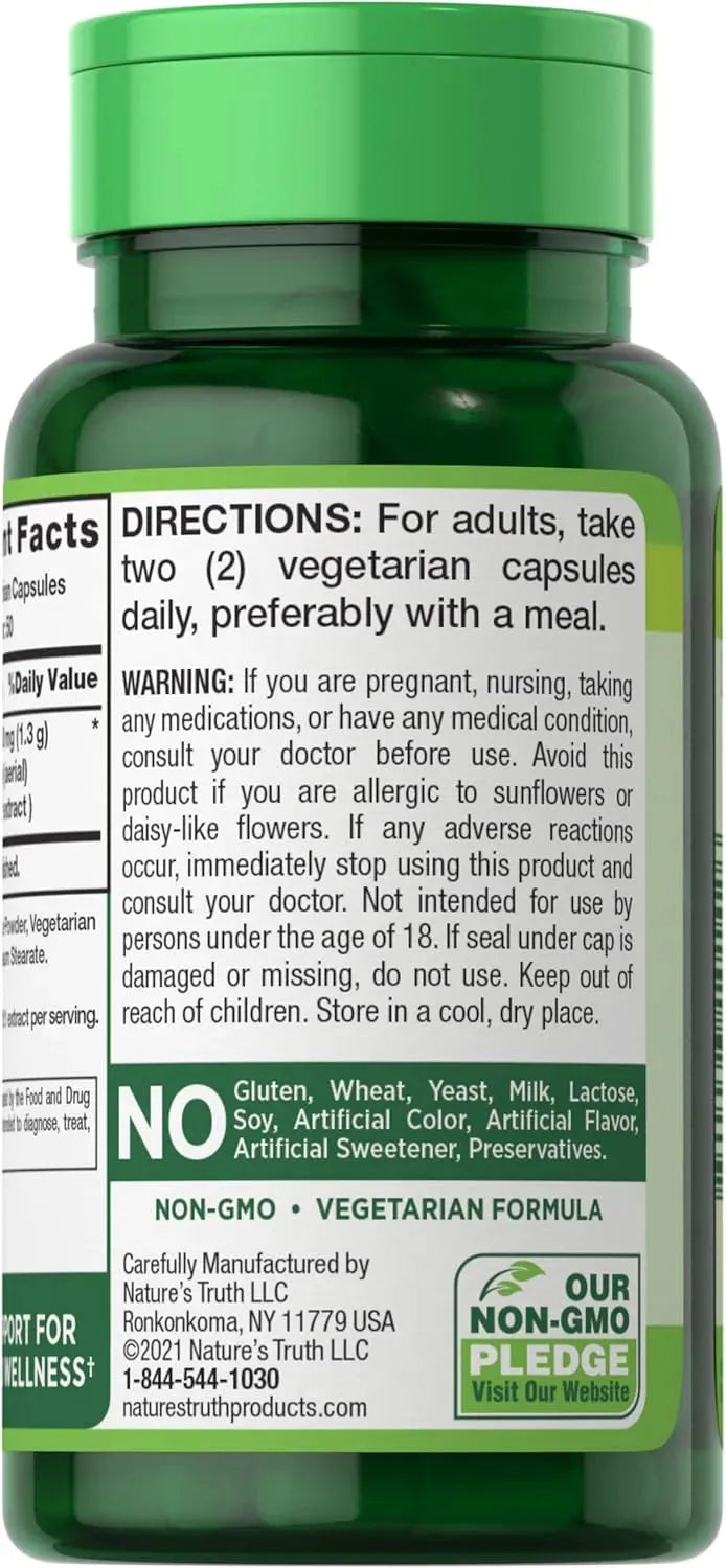 NATURE'S TRUTH - Nature's Truth Echinacea Extract 1300Mg. 100 Capsulas - The Red Vitamin MX - Suplementos Alimenticios - {{ shop.shopifyCountryName }}