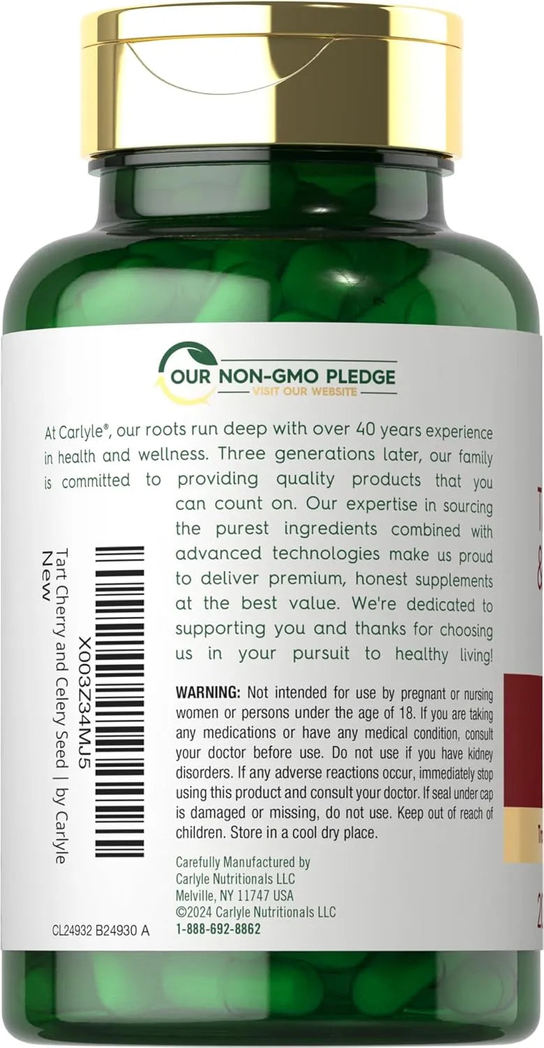 CARLYLE - Carlyle Tart Cherry and Celery Seed 200 Capsulas - The Red Vitamin MX - Suplementos Alimenticios - {{ shop.shopifyCountryName }}