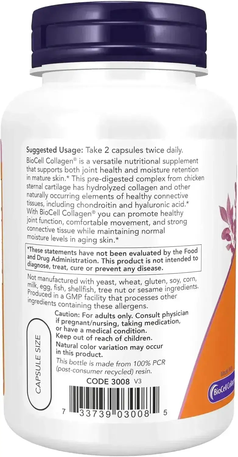 NOW SUPPLEMENTS - NOW Supplements BioCell Collagen 120 Capsulas - The Red Vitamin MX - Suplementos Alimenticios - {{ shop.shopifyCountryName }}