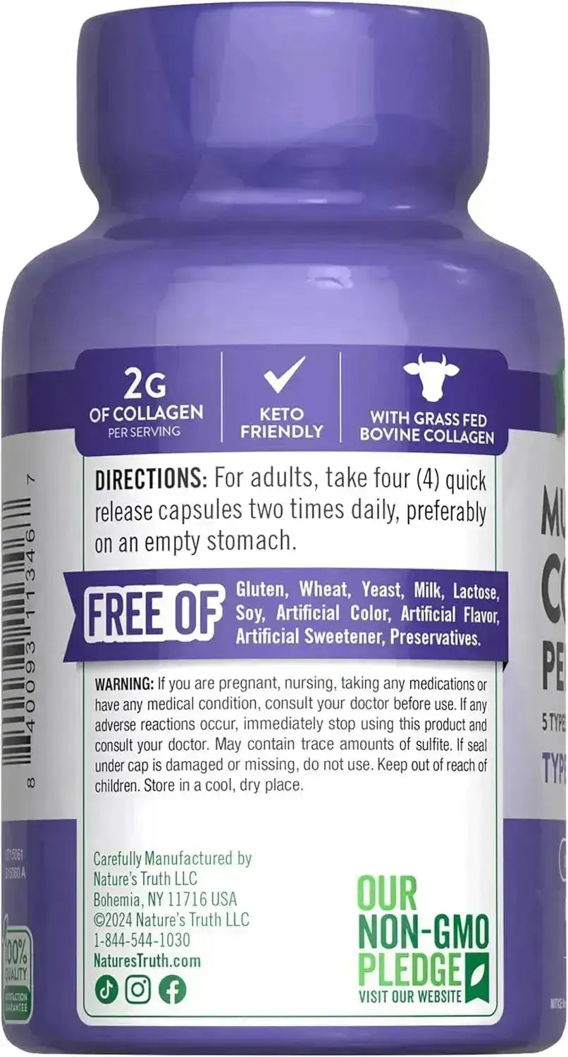 NATURE'S TRUTH - Nature's Truth Multi Collagen Peptides 2000Mg. 90 Capsulas - The Red Vitamin MX - Suplementos Alimenticios - {{ shop.shopifyCountryName }}