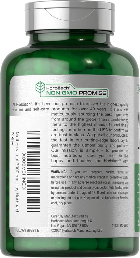 HORBAACH - Horbaach Mulberry Leaf Extract 3000Mg. 220 Capsulas - The Red Vitamin MX - Suplementos Alimenticios - {{ shop.shopifyCountryName }}