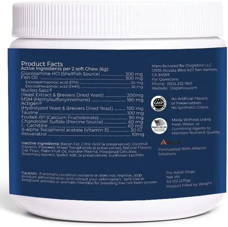 DOGLETICS - Dogletics Large Breed Daily Multivitamin Bacon Flavor 90 Masticables - The Red Vitamin MX - Multivitamínicos Para Perros - {{ shop.shopifyCountryName }}