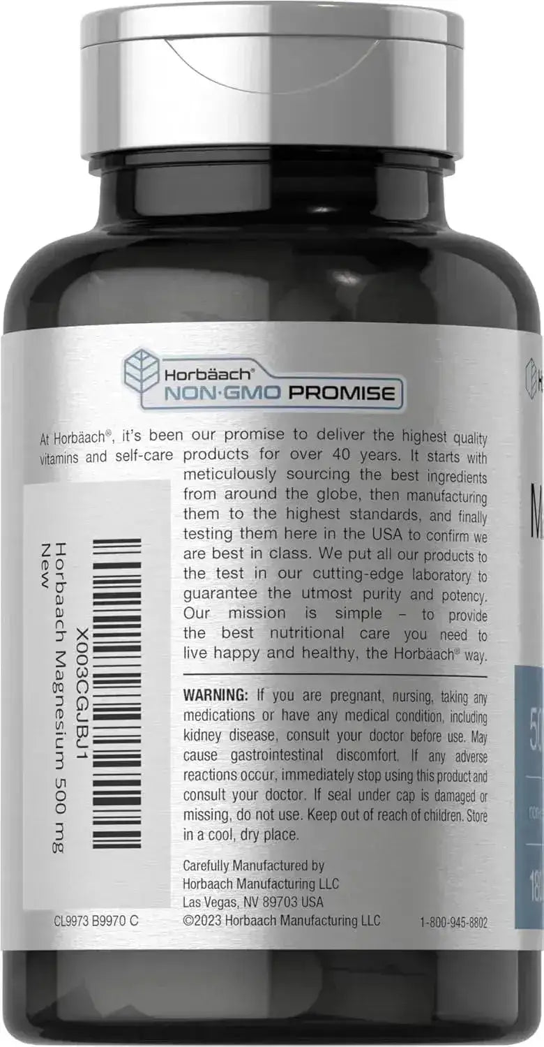 HORBAACH - Horbaach Magnesium 500Mg. 180 Tabletas - The Red Vitamin MX - Suplementos Alimenticios - {{ shop.shopifyCountryName }}