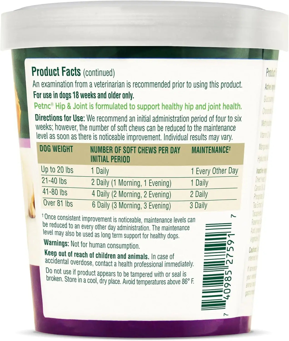 PETNC - Petnc Natural Care Hip & Joint Health Supplement for Dogs 90 Masticables - The Red Vitamin MX - Cuidado De Cadera Y Articulaciones Para Perros - {{ shop.shopifyCountryName }}
