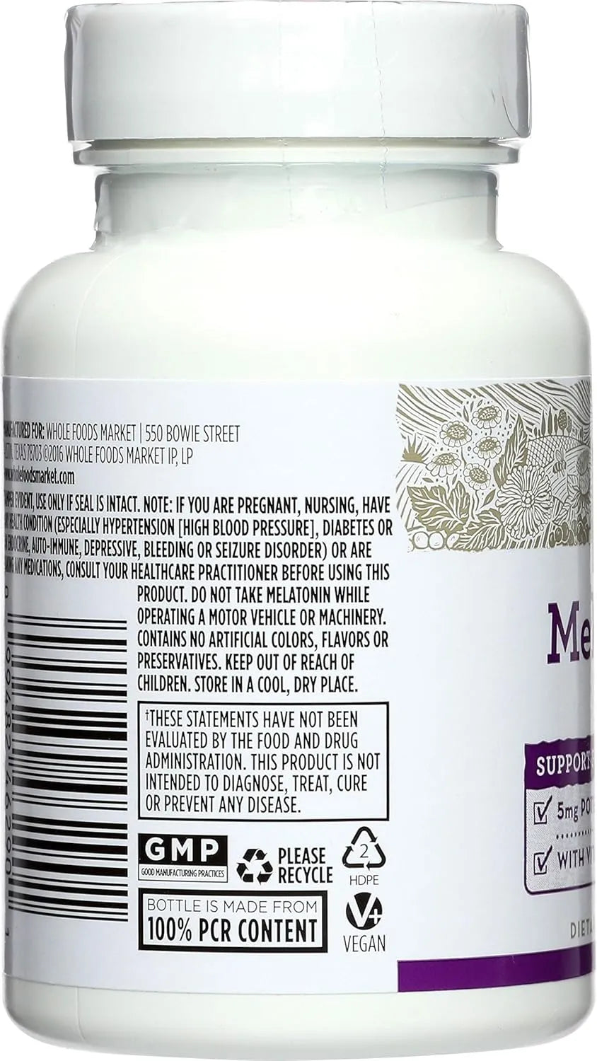 365 - 365 by Whole Foods Market Melatonin 5Mg. 60 Tabletas 2 Pack - The Red Vitamin MX - Suplementos Alimenticios - {{ shop.shopifyCountryName }}