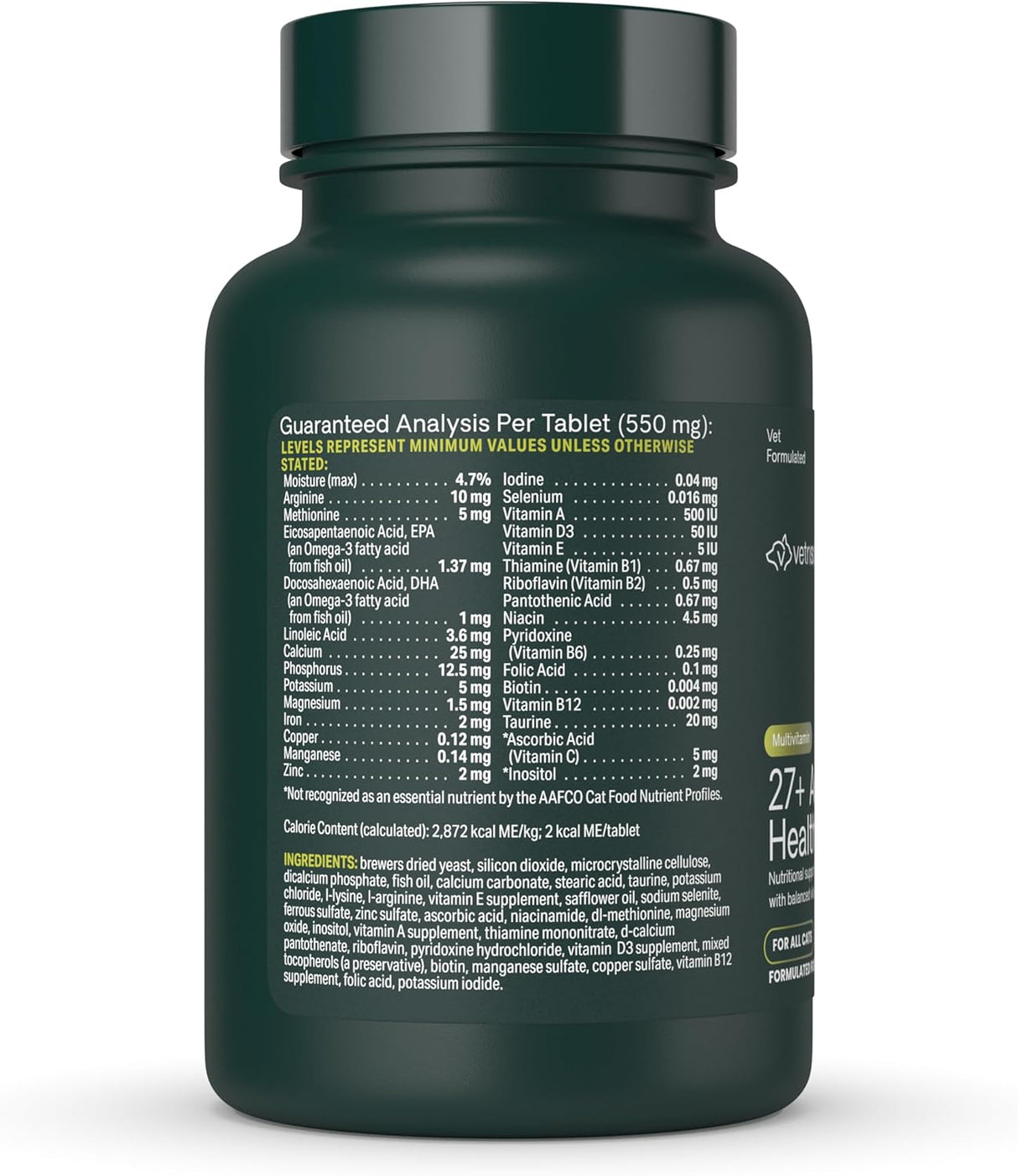 VetriScience 27+ Active Health Daily Multivitamin for Cats 90 Tabletas Masticables