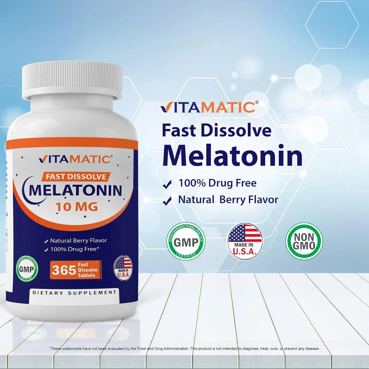 VITAMATIC - Vitamatic Melatonin 10Mg. 365 Tabletas - The Red Vitamin MX - Suplementos Alimenticios - {{ shop.shopifyCountryName }}